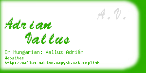 adrian vallus business card