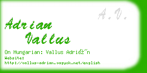 adrian vallus business card